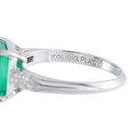 Platinum Diamond and 2.39ct Emerald Ring