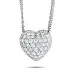Platinum 1.65ct Diamond Heart Necklace