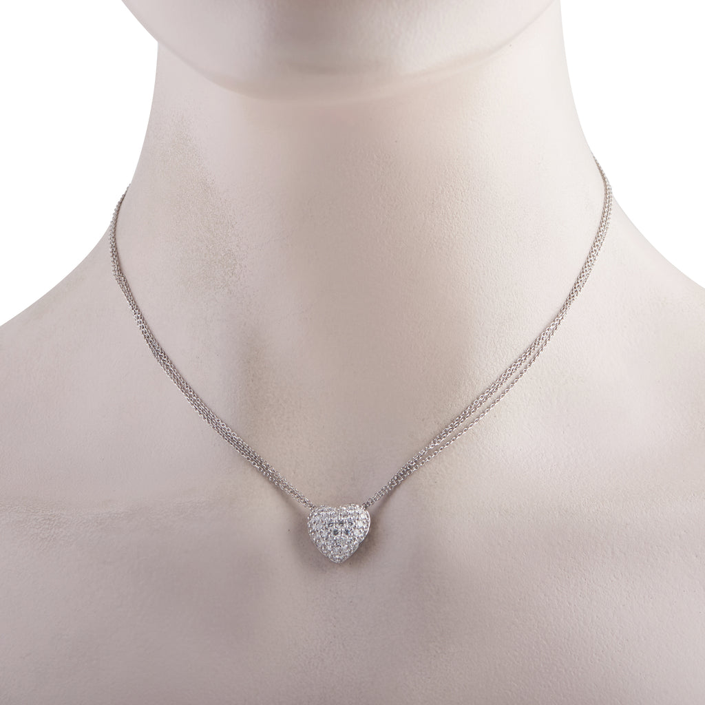 Platinum 1.65ct Diamond Heart Necklace