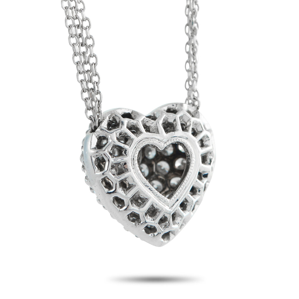 Platinum 1.65ct Diamond Heart Necklace