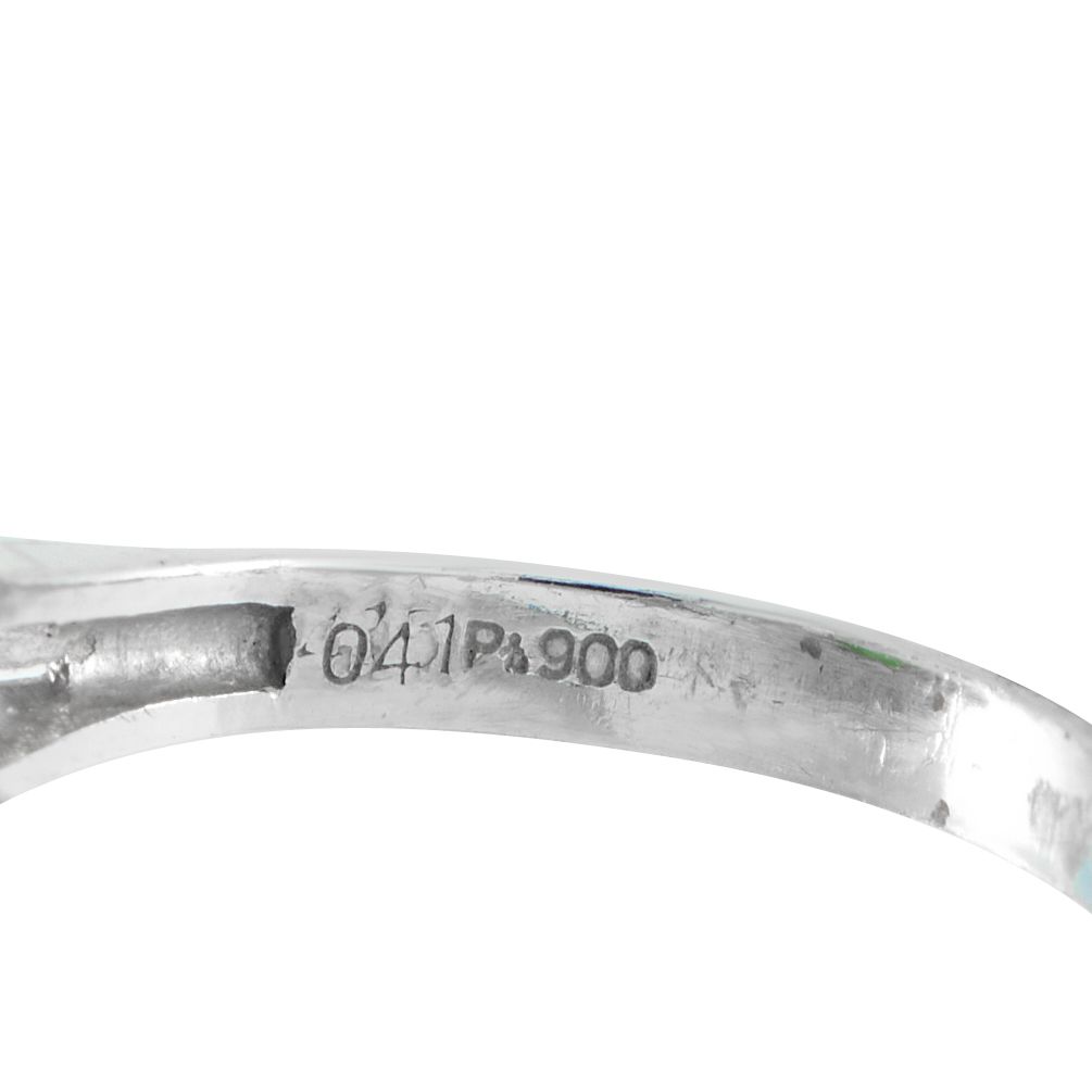 Exclusive Platinum 0.41ct Diamond and Jade Ring