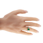 Platinum 2.89ct Diamond and Jade Ring