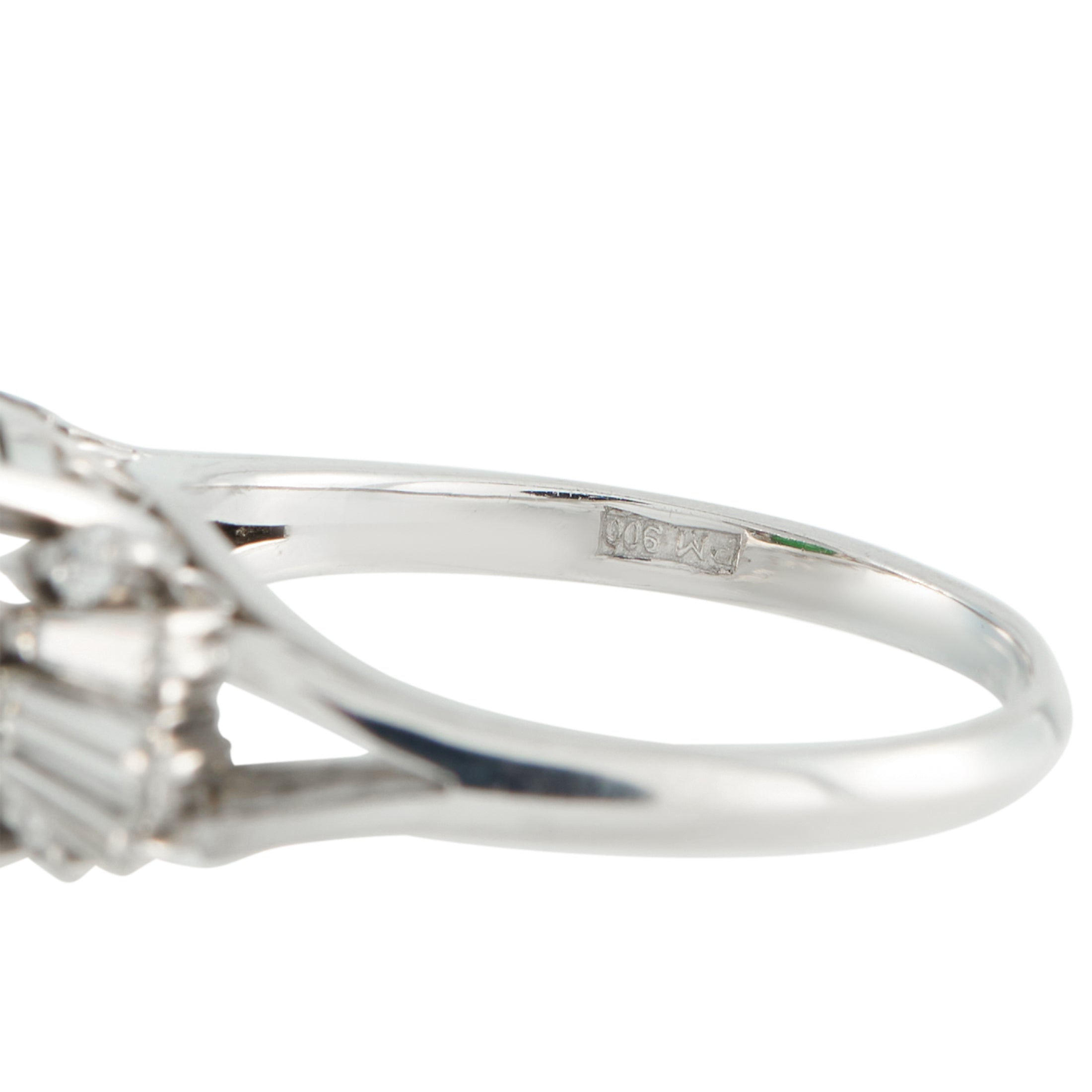 Platinum 2.89ct Diamond and Jade Ring