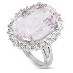Exclusive Platinum 1.04ct Diamond and Kunzite Ring MF74-101525 – A statement piece built around the beauty of an exceptional 