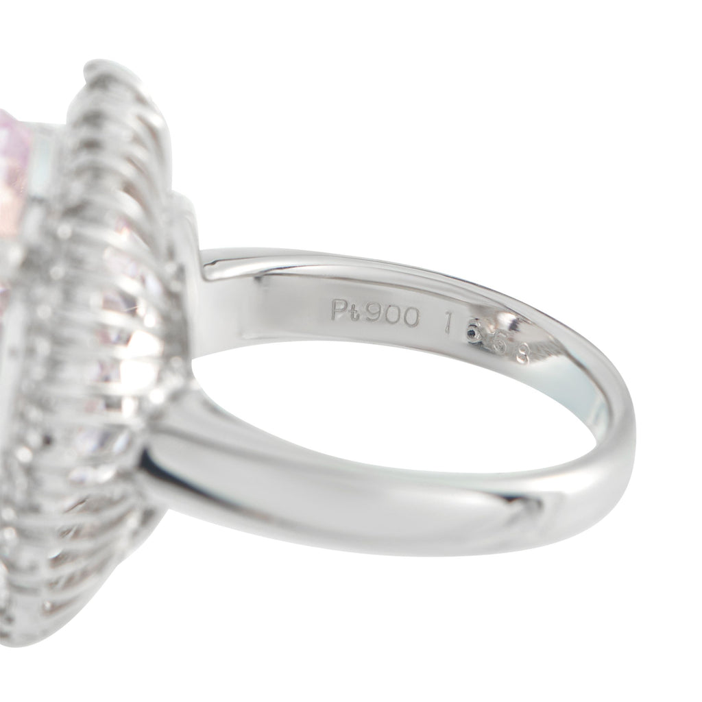 Exclusive Platinum 1.04ct Diamond and Kunzite Ring