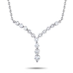 Exclusive Platinum 0.74ct Diamond Necklace MF23-101525 – Modern and composed, this platinum necklace flatters the neckline an