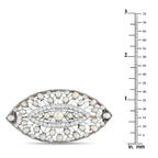 Platinum, Silver 1.30ct Diamond and Pearl Brooch