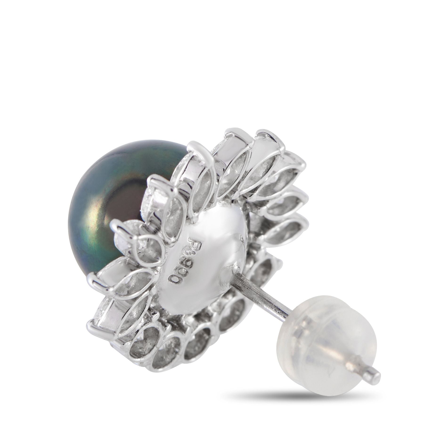 Exclusive Platinum 2.40ct Diamond and Pearl Earrings