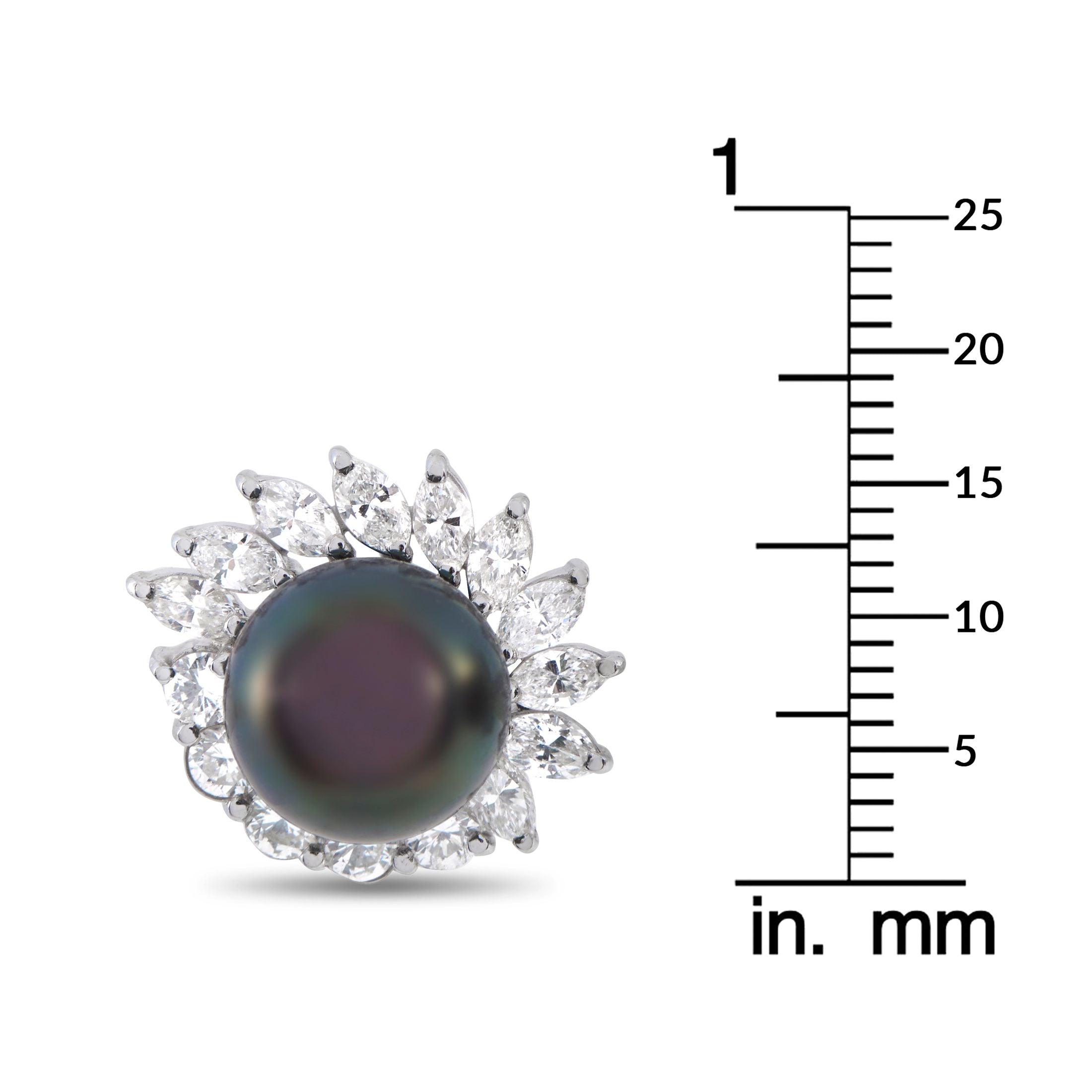 Exclusive Platinum 2.40ct Diamond and Pearl Earrings