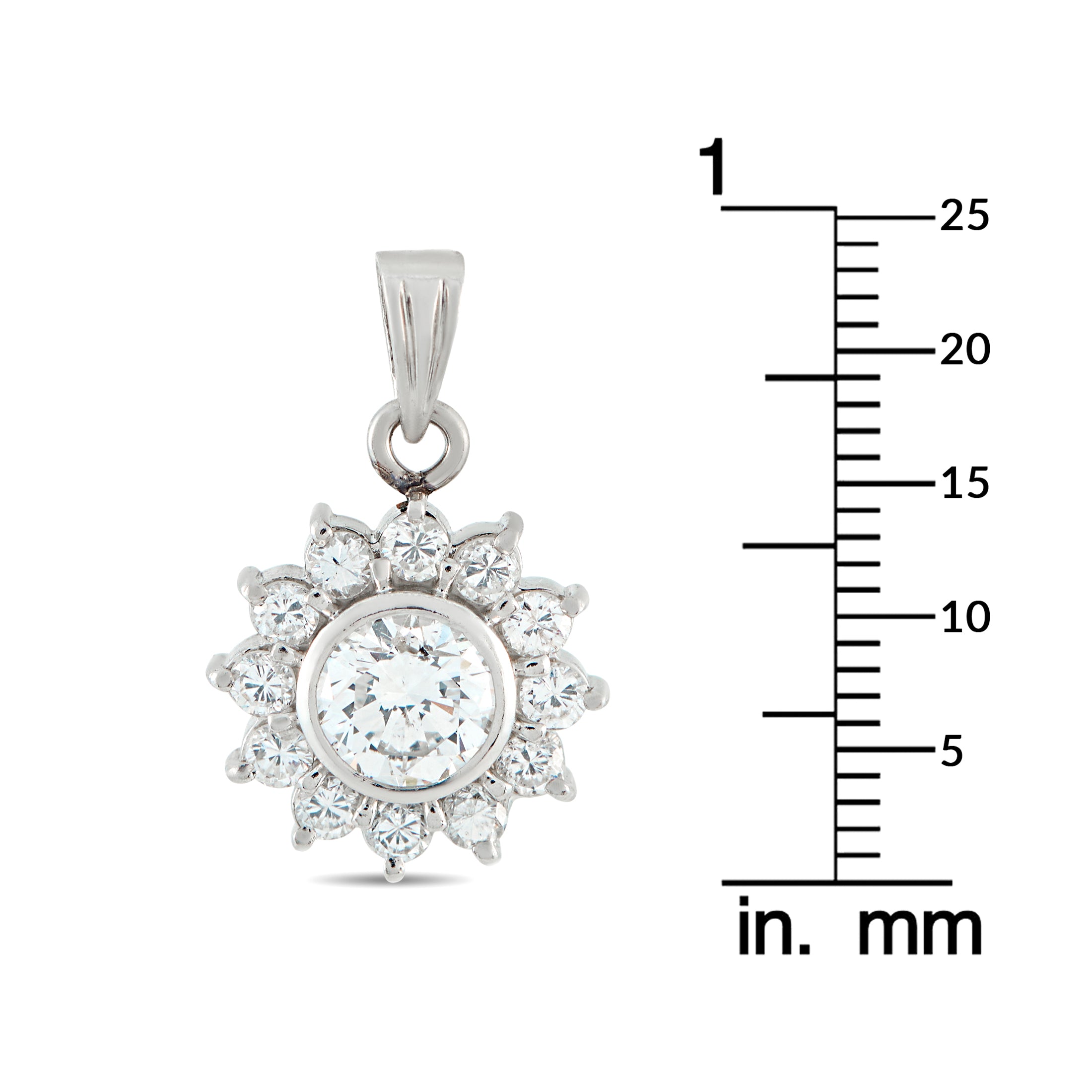 Platinum 1.74ct Diamond Pendant
