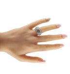 Exclusive Platinum 4.13ct Diamond Pave Dome Ring