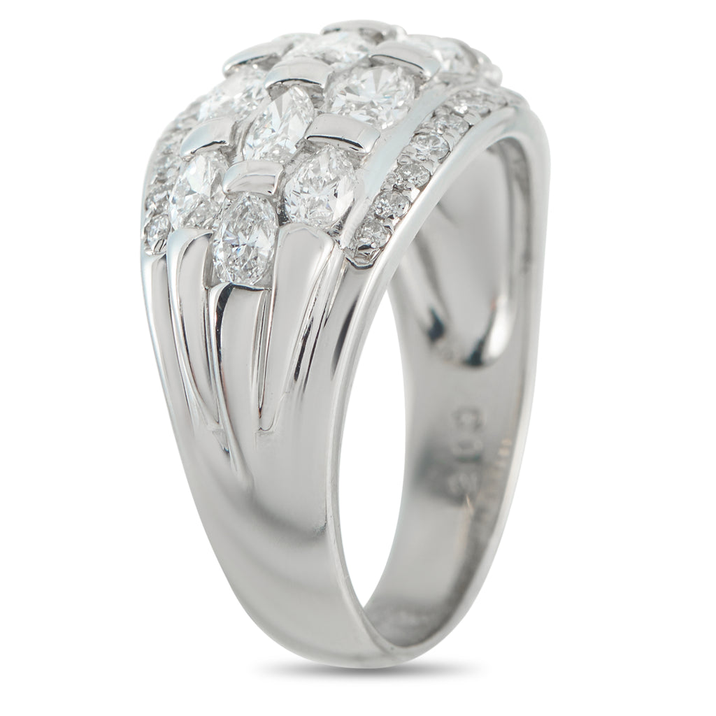 Platinum 2.03ct Diamond Dome Ring