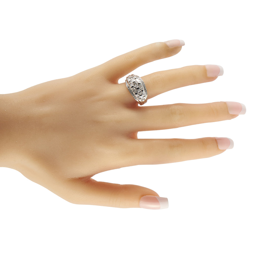 Platinum 2.03ct Diamond Dome Ring