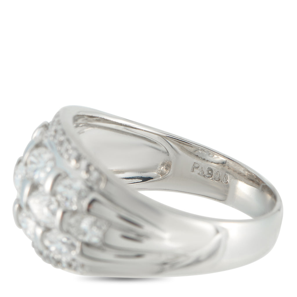 Platinum 2.03ct Diamond Dome Ring