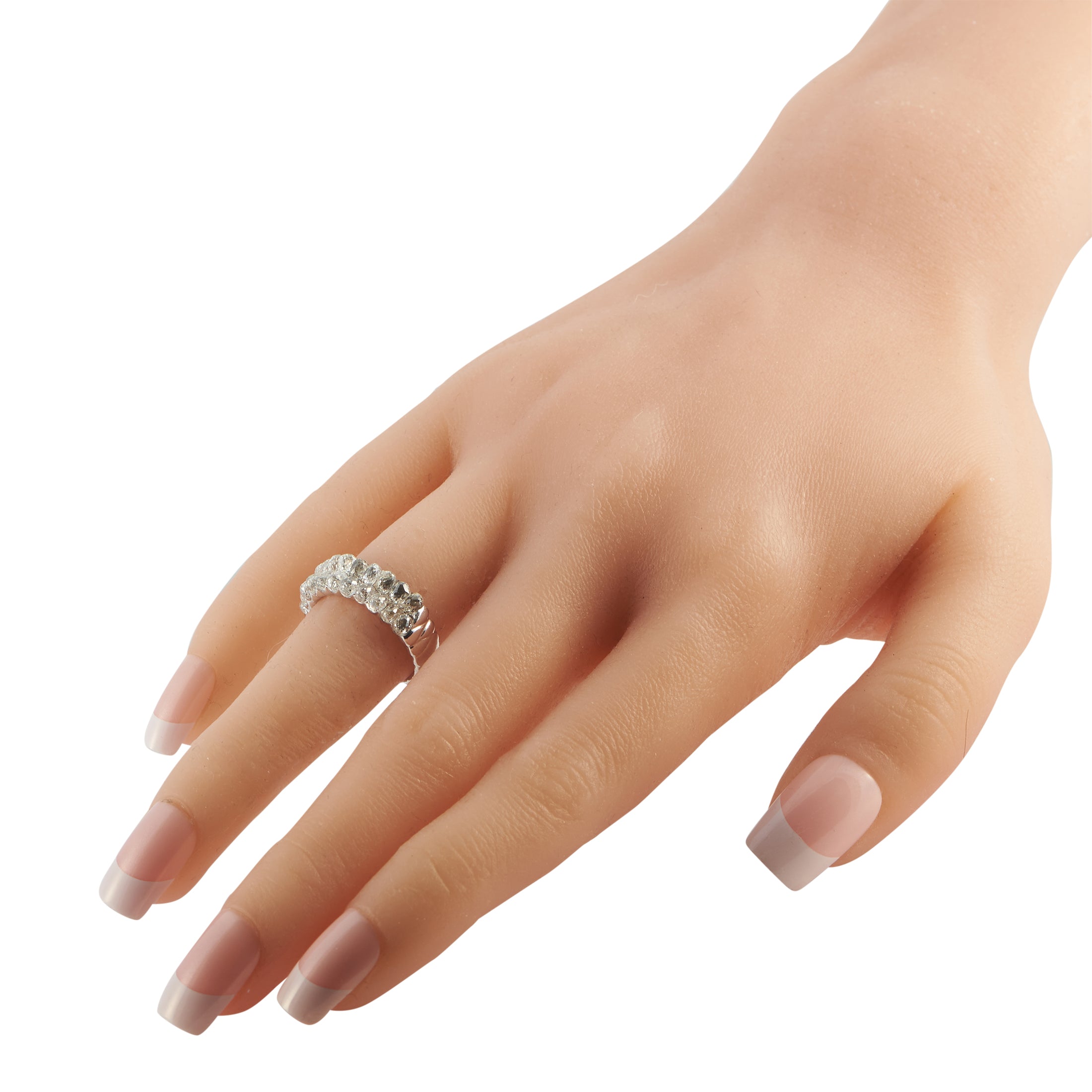Platinum 2.75ct Briolette Diamond Ring