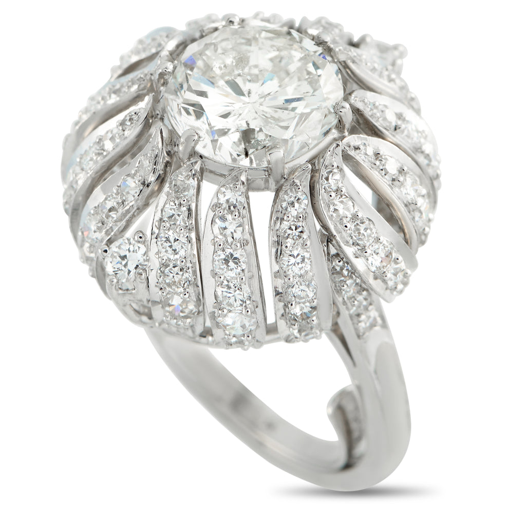 Platinum 3.47ct Diamond Ring
