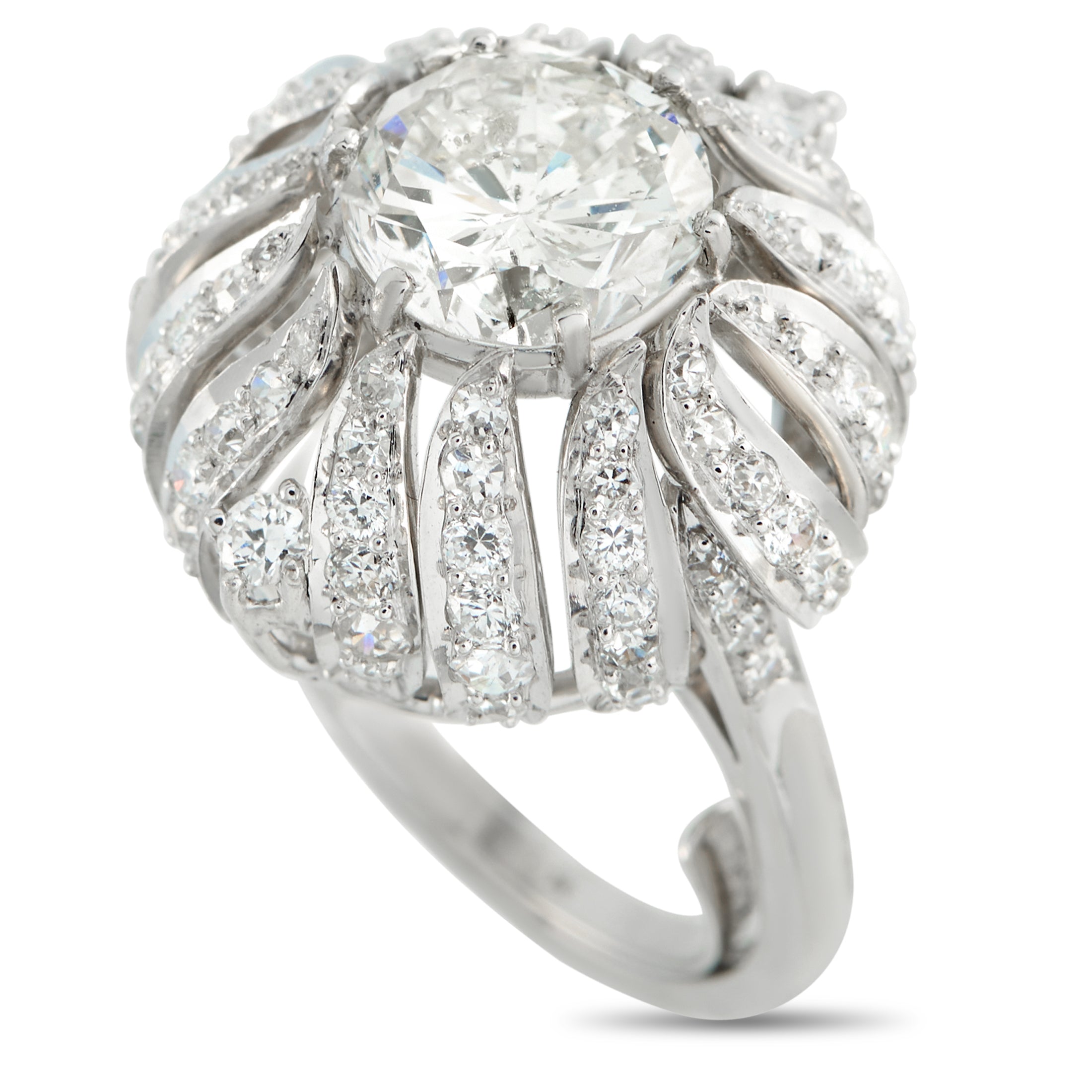 Platinum 3.47ct Diamond Ring