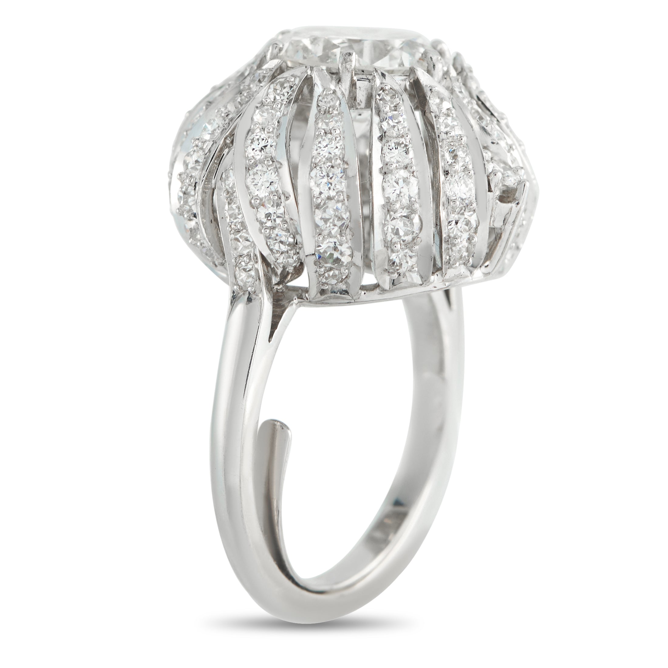 Platinum 3.47ct Diamond Ring