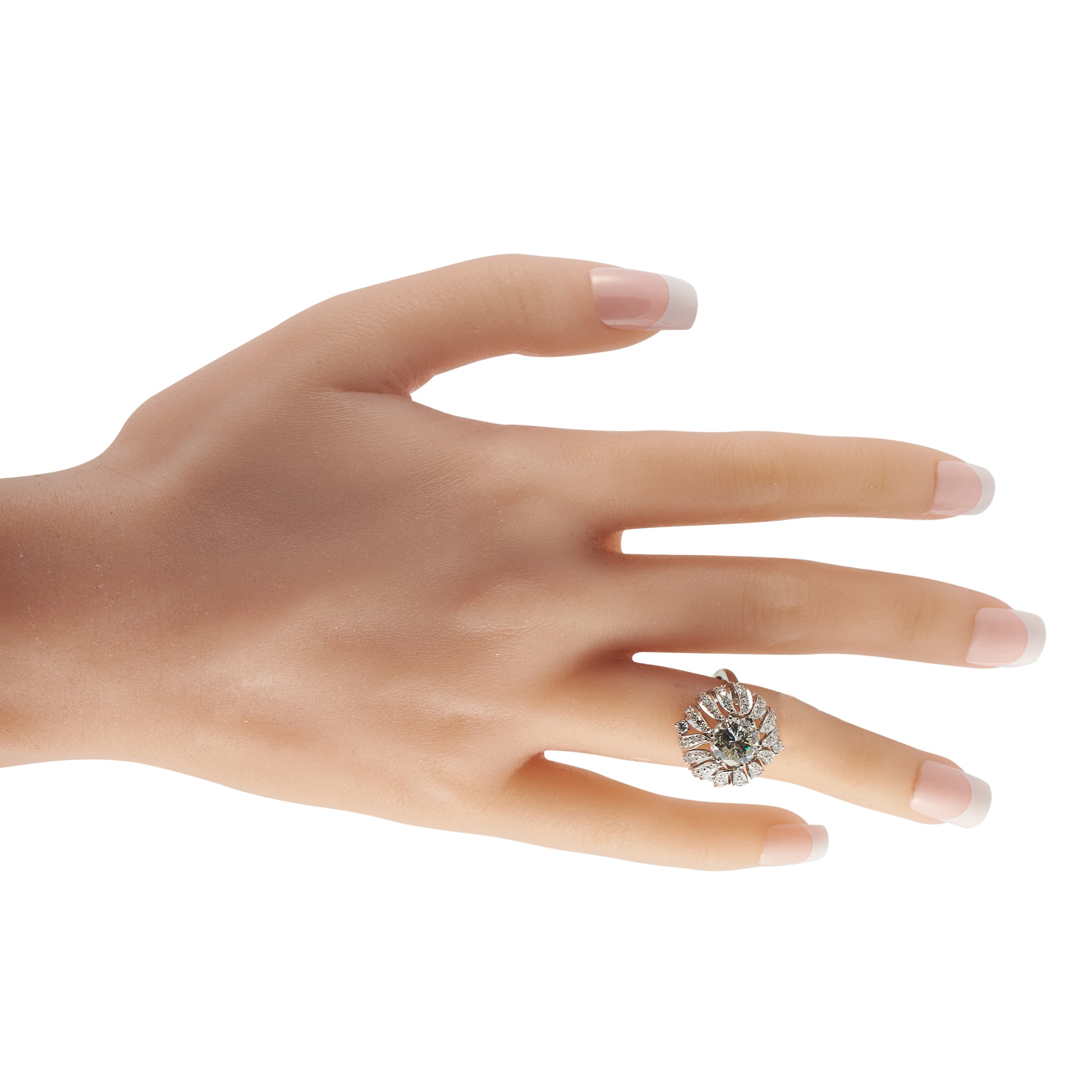 Platinum 3.47ct Diamond Ring