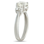 Platinum 1.90ct Diamond Three Stone Ring