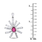 Platinum 2.0ct Diamond and Ruby Pendant