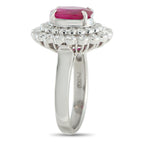 Exclusive Platinum 1.14ct Diamond and Ruby Ring