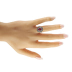 Exclusive Platinum 1.14ct Diamond and Ruby Ring