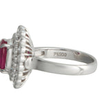 Exclusive Platinum 1.14ct Diamond and Ruby Ring