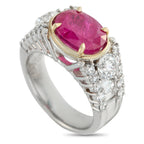Platinum 1.60ct Diamond and Ruby Ring