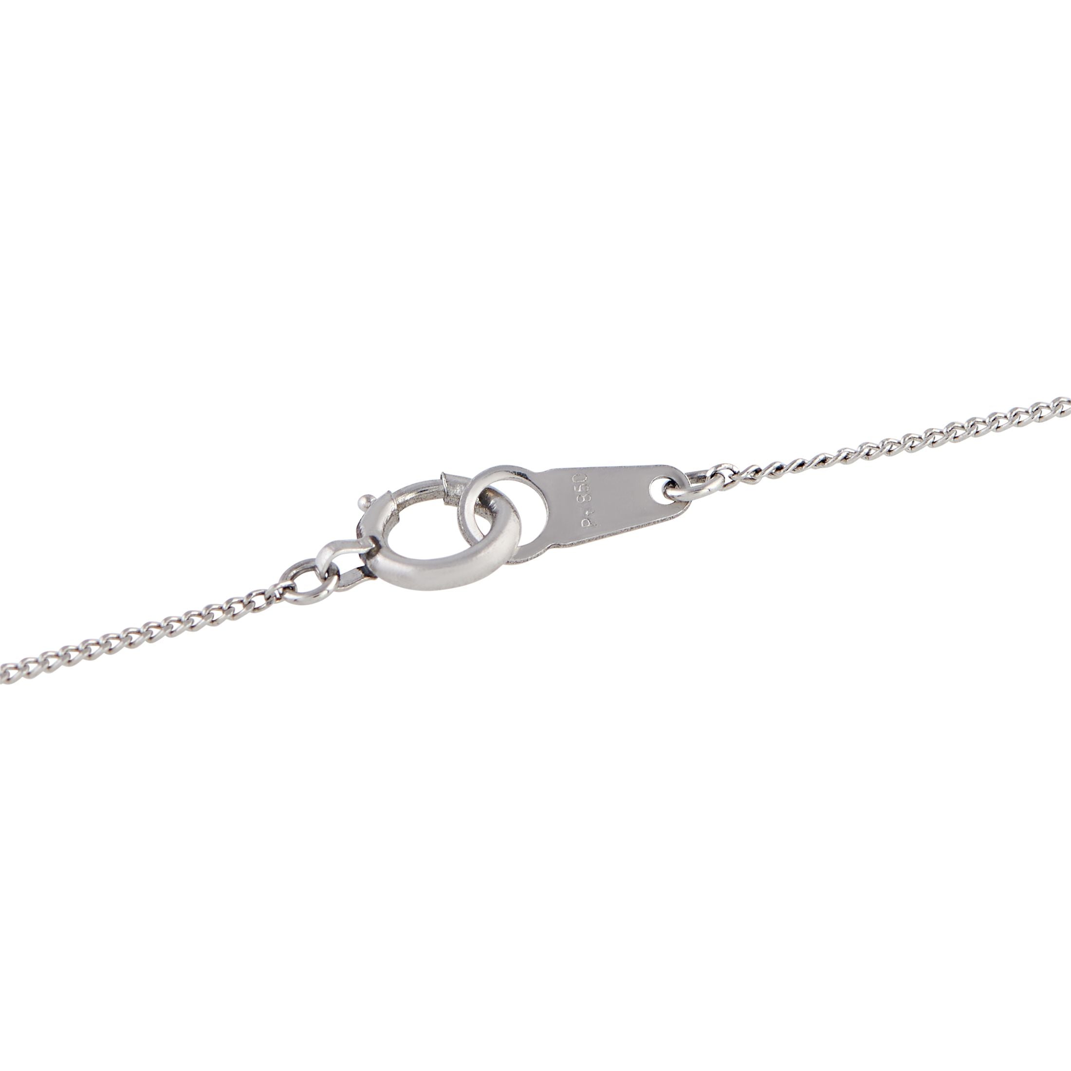 Exclusive Platinum 0.30ct Diamond and Sapphire Pendant Necklace