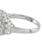 Platinum 0.84ct Diamond and Sapphire Ring