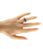Exclusive Platinum 1.71ct Diamond and Sapphire Ring