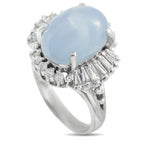 Exclusive Platinum 0.95ct Diamond and Sapphire Ring MF30-101725 – This Exclusive  ring showcases an 11