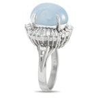 Exclusive Platinum 0.95ct Diamond and Sapphire Ring