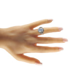 Exclusive Platinum 0.95ct Diamond and Sapphire Ring