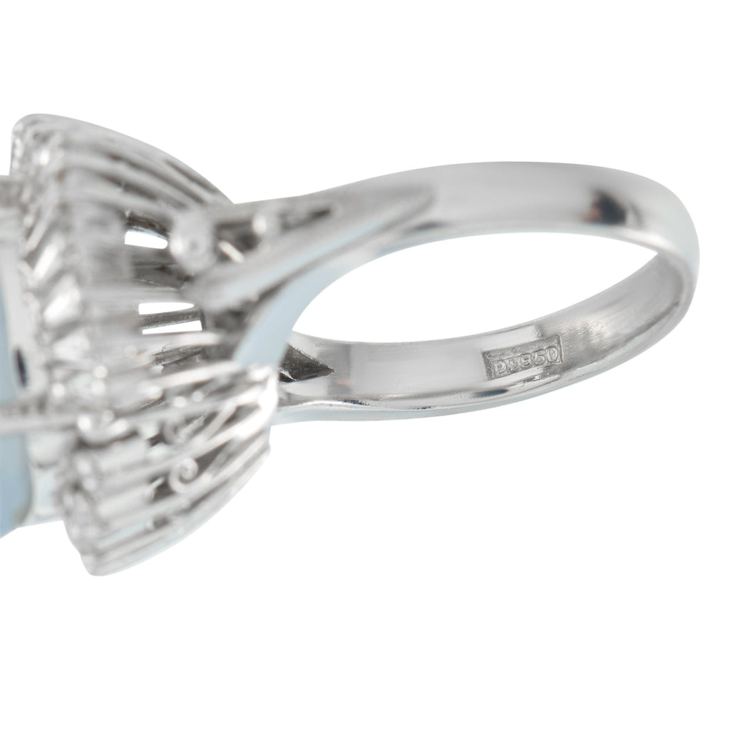 Exclusive Platinum 0.95ct Diamond and Sapphire Ring