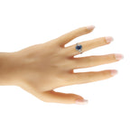 Exclusive Platinum 0.33ct Diamond and Sapphire Ring