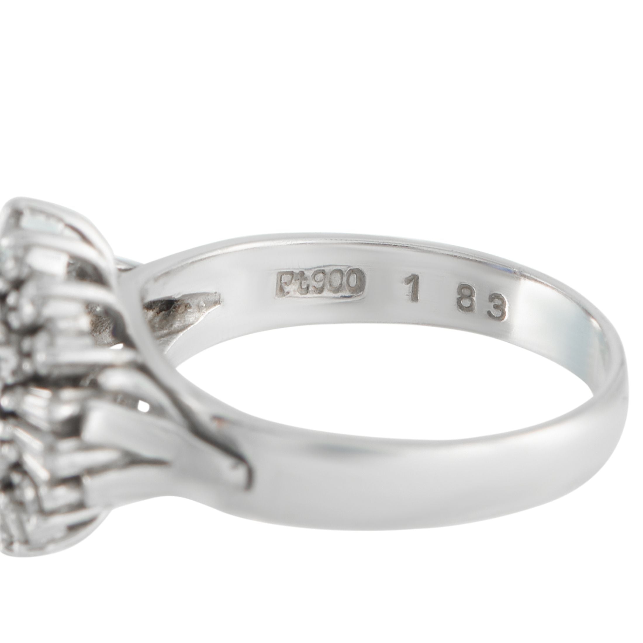 Exclusive Platinum 0.33ct Diamond and Sapphire Ring