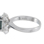 Platinum 0.35ct Diamond and Sapphire Ring