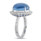 Platinum 1.04ct Diamond and Sapphire Ring