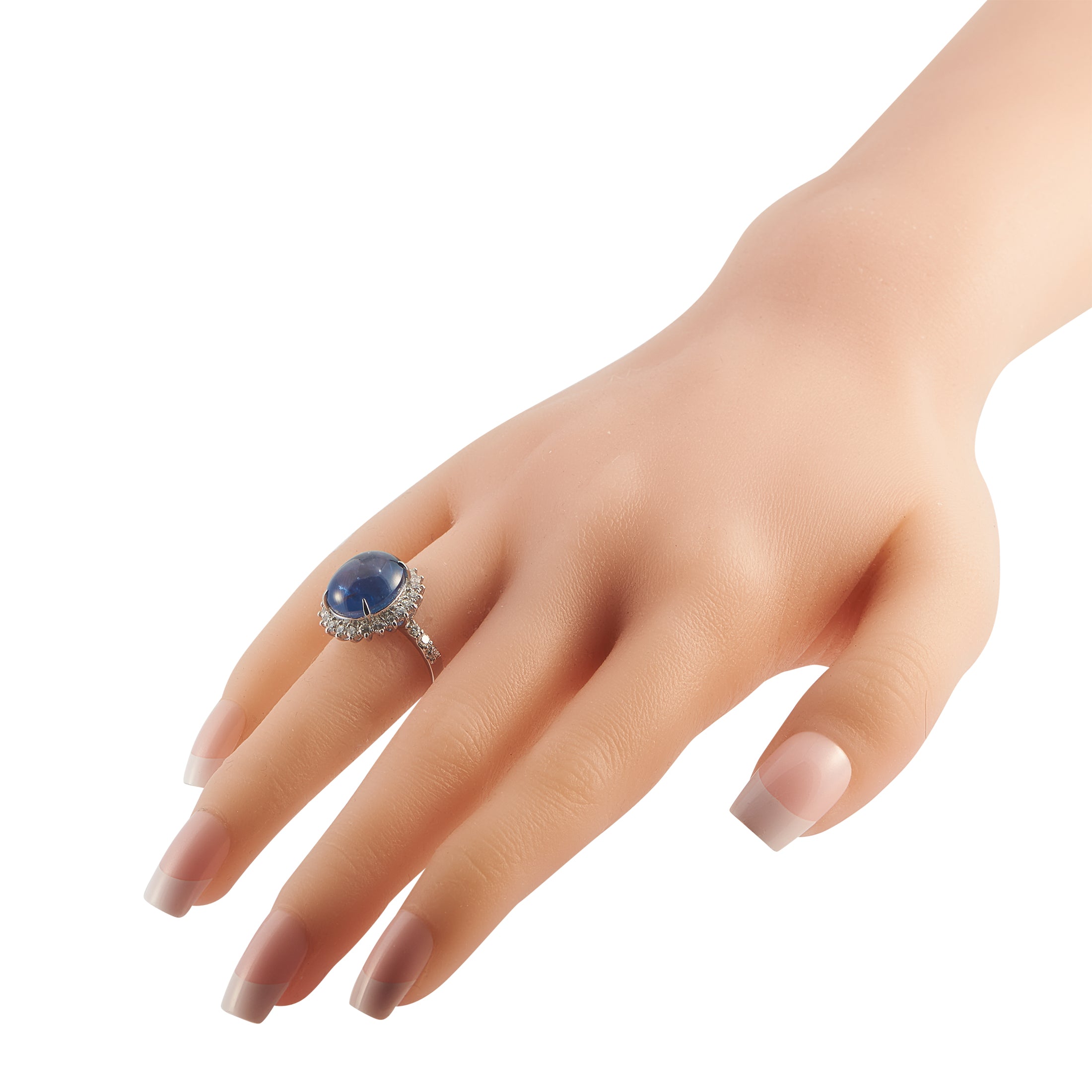 Platinum 1.04ct Diamond and Sapphire Ring