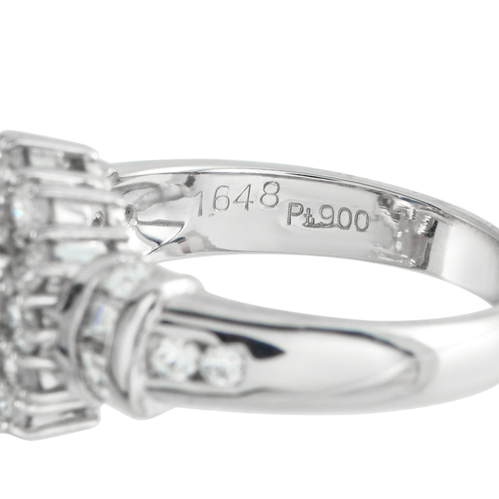 Platinum 1.64ct Diamond and Sapphire Ring