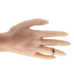 Platinum 1.30ct Diamond and Sapphire Ring
