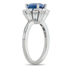 Platinum 1.60ct Diamond and Sapphire Ring