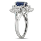 Platinum 1.50ct Diamond and Sapphire Ring