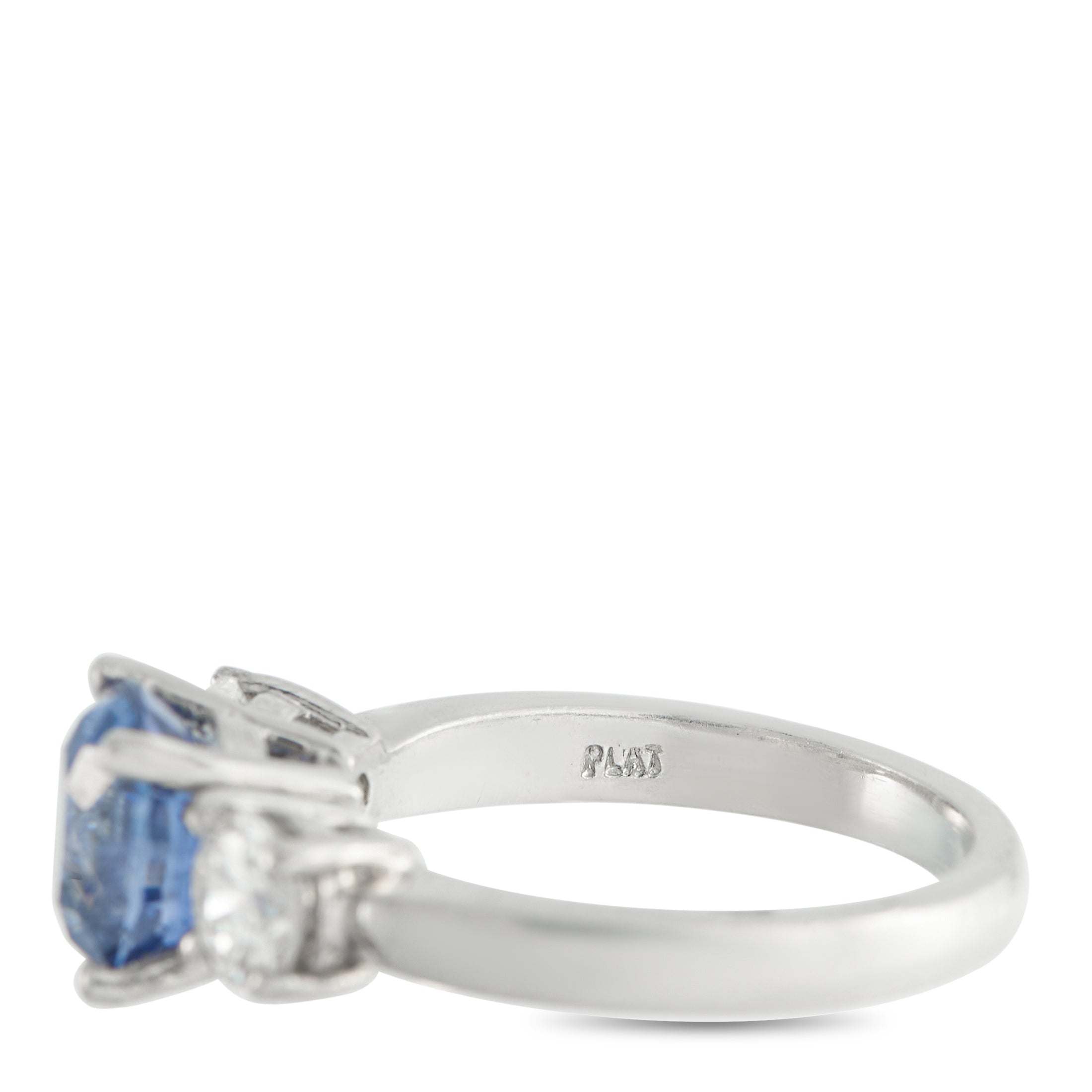 Platinum 1.0ct Diamond and Sapphire Ring