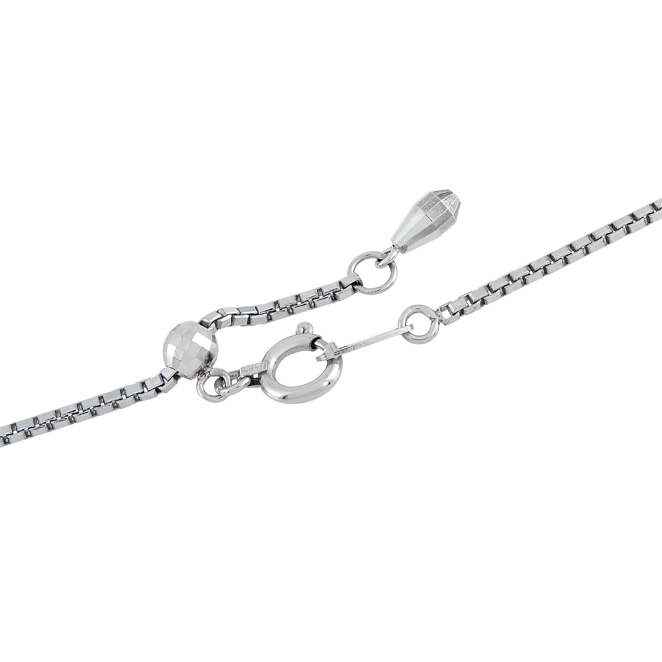 Exclusive Platinum 0.30ct Diamond and Tanzanite Necklace