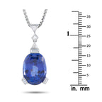 Exclusive Platinum 0.30ct Diamond and Tanzanite Necklace