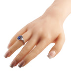 Platinum and 18K Yellow Gold 0.95ct Diamond and Tanzanite Ring