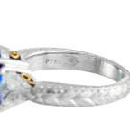 Platinum and 18K Yellow Gold 0.95ct Diamond and Tanzanite Ring